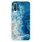 3D Marble Soft Silicone TPU Case Cover Bracket For Xiaomi Mi CC9e(Light Blue) - 1