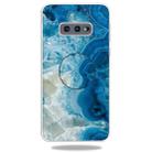 3D Marble Soft Silicone TPU Case Cover Bracket For Galaxy S10e(Light Blue) - 1
