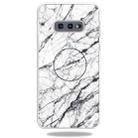 3D Marble Soft Silicone TPU Case Cover Bracket For Galaxy S10e(White) - 1