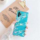 TPU Glossy Laser Marble IMD Colorful TPU Case for Galaxy Note10+(Green) - 2