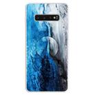 3D Marble Soft Silicone TPU Case Cover Bracket For Galaxy S10 5G(Dark Blue) - 1