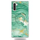 3D Marble Soft Silicone TPU Case Cover Bracket For Galaxy Note10(Dark Green) - 1