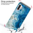 3D Marble Soft Silicone TPU Case Cover Bracket For Galaxy Note10 +(Light Blue) - 3