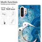 3D Marble Soft Silicone TPU Case Cover Bracket For Galaxy Note10 +(Light Blue) - 4