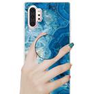 3D Marble Soft Silicone TPU Case Cover Bracket For Galaxy Note10 +(Light Blue) - 6