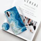 3D Marble Soft Silicone TPU Case Cover Bracket For Galaxy Note10 +(Light Blue) - 7