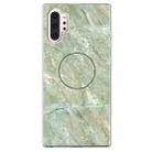 3D Marble Soft Silicone TPU Case Cover Bracket For Galaxy Note10 +(Light Green) - 1
