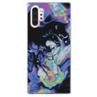3D Marble Soft Silicone TPU Case Cover Bracket For Galaxy Note10 +(Deep Purple) - 1