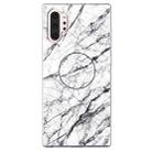 3D Marble Soft Silicone TPU Case Cover Bracket For Galaxy Note10 +(White) - 1