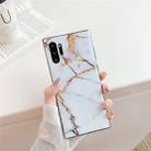 TPU Smooth Marbled IMD Mobile Phone Case for Galaxy Note 10+(White F23) - 1