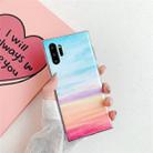 TPU Smooth Marbled IMD Mobile Phone Case for Galaxy Note 10+(Rainbow F16) - 1