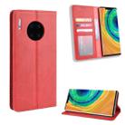 Magnetic Buckle Retro Crazy Horse Texture Horizontal Flip Leather Case for Huawei Mate 30 Pro , with Holder & Card Slots & Photo Frame(Red) - 1