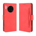 Wallet Style Skin Feel Calf Pattern Leather Case For Huawei Mate 30 ,with Separate Card Slot(Red) - 1