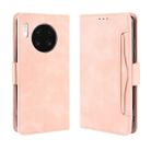 Wallet Style Skin Feel Calf Pattern Leather Case For Huawei Mate 30 ,with Separate Card Slot(Pink) - 1