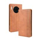 Magnetic Buckle Retro Crazy Horse Texture Horizontal Flip Leather Case for Huawei Mate 30  , with Holder & Card Slots & Photo Frame(Brown) - 1