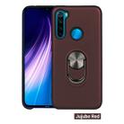 For Xiaomi Redmi Note 8  360 Rotary Multifunctional Stent PC+TPU Case with Magnetic Invisible Holder(Jujube Red) - 1