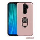 For Xiaomi Redmi Note 8 Pro   360 Rotary Multifunctional Stent PC+TPU Case with Magnetic Invisible Holder(Rose Gold) - 1