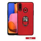 For Galaxy A20s   360 Rotary Multifunctional Stent PC+TPU Case with Magnetic Invisible Holder(Red) - 1