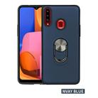 For Galaxy A20s   360 Rotary Multifunctional Stent PC+TPU Case with Magnetic Invisible Holder(Navy Blue) - 1