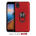 For Huawei Y5(2019)  360 Rotary Multifunctional Stent PC+TPU Case with Magnetic Invisible Holder(Red) - 1