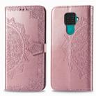 For Huawei Mate 30 Lite / Nova 5i Pro Halfway Mandala Embossing Pattern Horizontal Flip Leather Case with Holder & Card Slots & Wallet & Photo Frame & Lanyard(Rose Gold) - 1