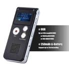 SK-012 8GB Voice Recorder USB Professional Dictaphone  Digital Audio With WAV MP3 Player VAR   Function Record(Grey) - 17