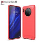 Brushed Texture Carbon Fiber TPU Case for Huawei Mate 30(Red) - 1