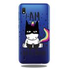 For Galaxy A10    3D Pattern Printing Extremely Transparent TPU Phone Case(Batman) - 1