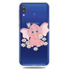 For Galaxy A20 / A30  3D Pattern Printing Extremely Transparent TPU Phone Case(Pink Weevil) - 1