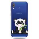 For Galaxy A20 / A30  3D Pattern Printing Extremely Transparent TPU Phone Case(Bamboo Bear) - 1