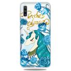 For Galaxy A70    3D Pattern Printing Extremely Transparent TPU Phone Case(Blueflower Unicorn) - 1