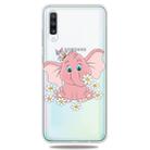 For Galaxy A70    3D Pattern Printing Extremely Transparent TPU Phone Case(Pink Weevil) - 1