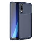 For Galaxy A30s Carbon Fiber Texture Shockproof TPU Case(Blue) - 1