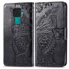 For Huawei Mate 30 Lite / Nova 5i Pro Butterfly Love Flowers Embossing Horizontal Flip Leather Case with Holder & Card Slots & Wallet & Lanyard(Black) - 1