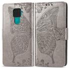 For Huawei Mate 30 Lite / Nova 5i Pro Butterfly Love Flowers Embossing Horizontal Flip Leather Case with Holder & Card Slots & Wallet & Lanyard(Gray) - 1