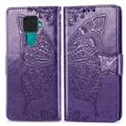 For Huawei Mate 30 Lite / Nova 5i Pro Butterfly Love Flowers Embossing Horizontal Flip Leather Case with Holder & Card Slots & Wallet & Lanyard(Dark Purple) - 1