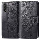 For Vivo Y7s / S1 Butterfly Love Flowers Embossing Horizontal Flip Leather Case with Holder & Card Slots & Wallet & Lanyard(Black) - 1