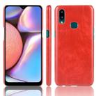 For Galaxy A10s Shockproof Litchi Texture PC + PU Case(Red) - 1