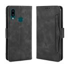 For Galaxy A10s Wallet Style Skin Feel Calf Pattern Leather Case with Separate Card Slot(Black) - 1