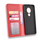 For Nokia 7.2 / Nokia 6.2 Magnetic Buckle Retro Crazy Horse Texture Horizontal Flip Leather Case , with Holder & Card Slots & Photo Frame(Red) - 5