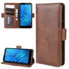 For Motorola Moto E6 Wallet Stand Leather Cell Phone Case with Wallet & Holder & Card Slots(Brown) - 1