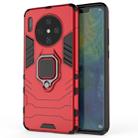 For Huawei Mate 30 PC + TPU Shockproof Protective Case with Magnetic Ring Holder(Red) - 1