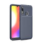 For Moto E6 Plus Beetle Series Carbon Fiber Texture Shockproof TPU Case(Blue) - 1