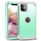 For iPhone 11 PC+ Silicone Three-piece Anti-drop Mobile Phone Protective Back Cover(Green) - 1