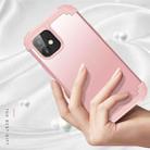 For iPhone 11 PC+ Silicone Three-piece Anti-drop Mobile Phone Protective Back Cover(Rose gold) - 9