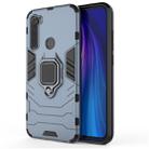 For Xiaomi Redmi Note8 PC + TPU Shockproof Protective Case with Magnetic Ring Holder(Navy blue) - 1