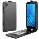 For Motorola Moto E6 Crazy Horse Vertical Flip Leather Protective Case(Black) - 1