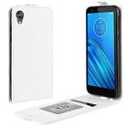 For Motorola Moto E6 Crazy Horse Vertical Flip Leather Protective Case(White) - 1