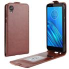 For Motorola Moto E6 Crazy Horse Vertical Flip Leather Protective Case(Brown) - 1