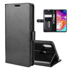 For Galaxy A20s R64 Texture Single Fold Horizontal Flip Leather Case with Holder & Card Slots & Wallet(Black) - 1